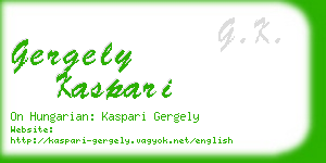 gergely kaspari business card